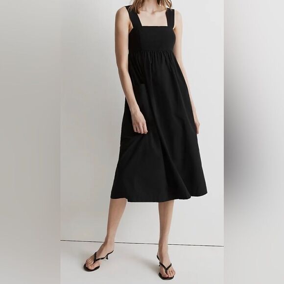 Madewell Cutout-Back Empire Midi Dress NWT Size 0 - Picture 1 of 10